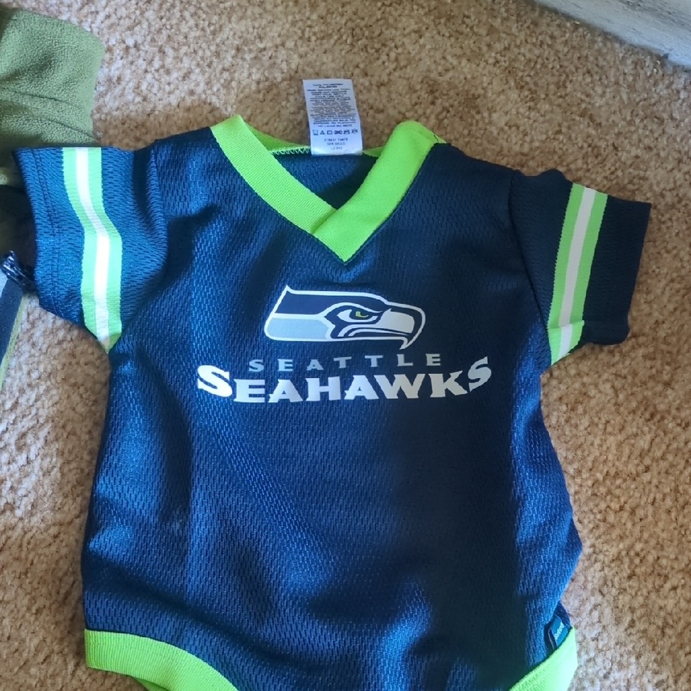 Junk Food Clothing Blue and Green NFL Jerseys